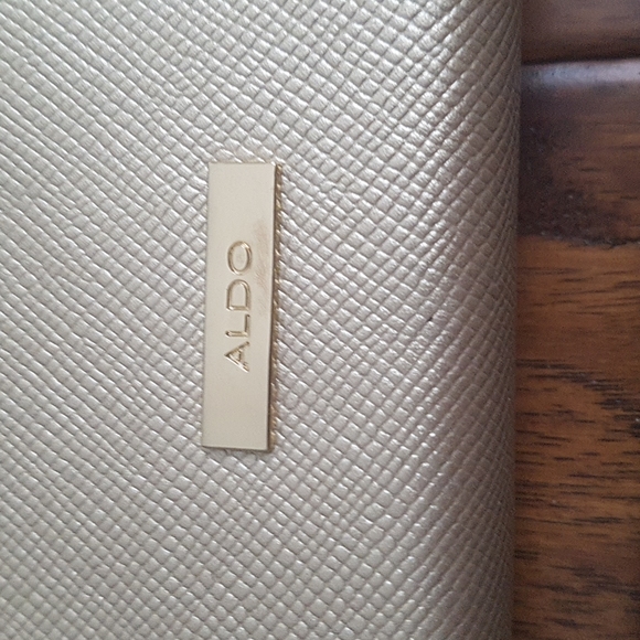 Aldo Gold Glitter Patch Wallet with Detachable Wristlet Strap - Picture 2 of 12